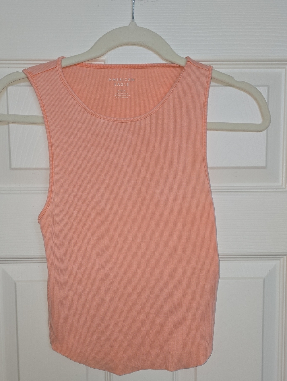 American Eagle Outfitters Peach Ribbed Scoop Neck Tank